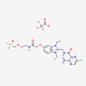 Структурная формула BI 1265162, CAS 2084037-37-4, формула C26H34ClF3N7O7P