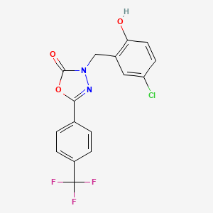 Структурная формула BMS-191011, CAS 202821-81-6, формула C16H10ClF3N2O3