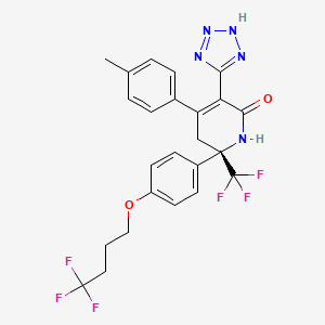 Структурная формула BMS-963272, CAS 1441057-15-3, формула C24H21F6N5O2