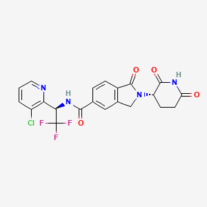 Структурная формула BMS-986397, CAS 2564486-44-6, формула C21H16ClF3N4O4