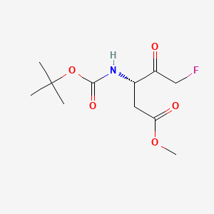 Структурная формула Boc-Asp(OMe)-fluoromethyl ketone, CAS 187389-53-3, формула C11H18NO5F