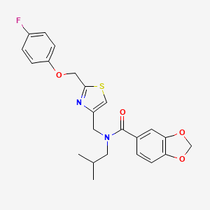 Структурная формула BuChE-IN-1, CAS 2669070-40-8, формула C23H23FN2O4S