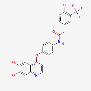 Структурная формула c-Kit-IN-3, CAS 2363169-01-9, формула C26H20ClF3N2O4