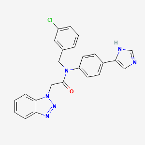Структурная формула CCF0058981, CAS 2708934-53-4, формула C24H19ClN6O