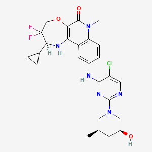 Структурная формула CCT373567, CAS 2378853-67-7, формула C26H29ClF2N6O3