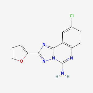 Структурная формула CGS-15943, CAS 104615-18-1, формула C13H8ClN5O