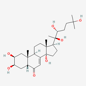 Структурная формула Crustecdysone, CAS 5289-74-7, формула C27H44O7