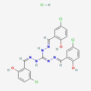 Структурная формула CWI1-2 hydrochloride, CAS 2408590-37-2, формула C22H18Cl4N6O3