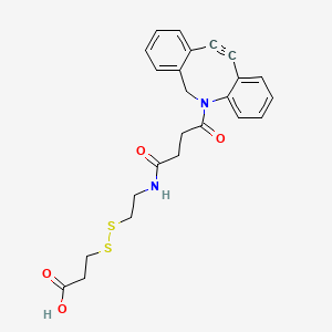 Структурная формула DBCO-S-S-acid, CAS 2749426-25-1, формула C24H24N2O4S2