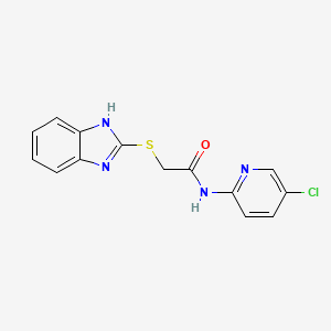 Структурная формула dCeMM3, CAS 311787-85-6, формула C14H11ClN4Os