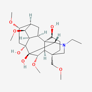Структурная формула delsoline, CAS 509-18-2, формула C25H41NO7