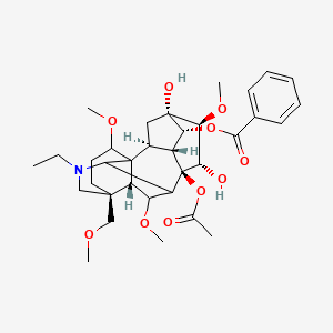 Структурная формула deoxyaconitine, CAS 3175-95-9, формула C34H47NO10