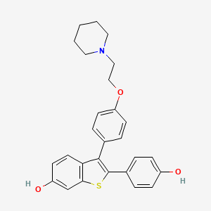 Структурная формула Desketoraloxifene, CAS 216570-81-9, формула C27H27NO3S