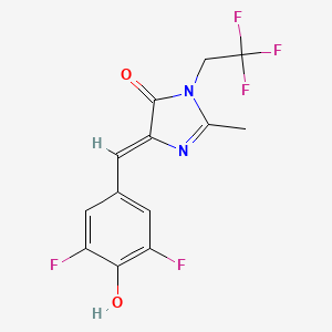 Структурная формула DFHBI-1T, CAS 1539318-36-9, формула C13H9F5N2O2