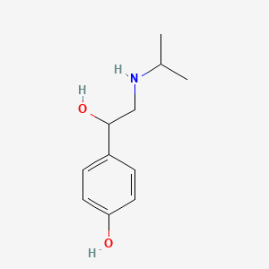 Структурная формула DL-N-Isopropyloctopamine, CAS 7376-66-1, формула C11H17NO2