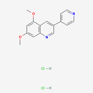 Структурная формула DMPQ dihydrochloride, CAS 1123491-15-5, формула C16H16Cl2N2O2