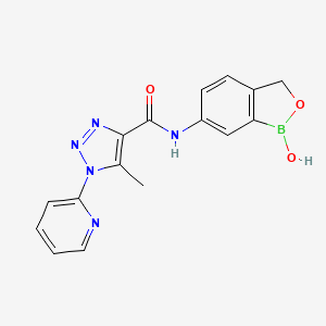 Структурная формула DNDI-6148, CAS 2243909-59-1, формула C16H14BN5O3