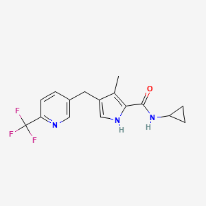 Структурная формула Dsm502, CAS 2426616-55-7, формула C16H16F3N3O