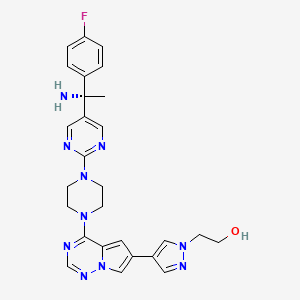 Структурная формула Elenestinib, CAS 2505078-08-8, формула C27H29FN10O