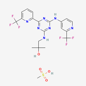 Структурная формула Enasidenib Mesylate, CAS 1650550-25-6, формула C20H21F6N7O4S