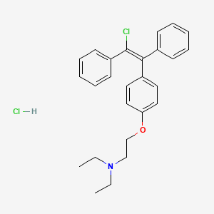 Структурная формула Enclomiphene hydrochloride, CAS 14158-65-7, формула C26H28NOCl.HCl