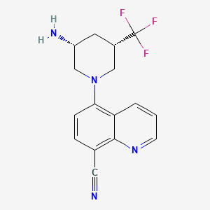 Структурная формула Enpatoran, CAS 2101938-42-3, формула C16H15F3N4