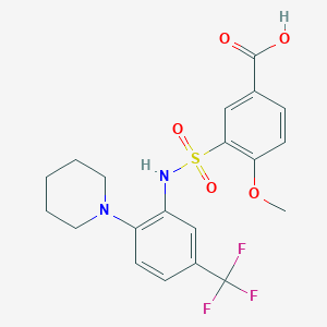 Структурная формула ERAP1-IN-1, CAS 865273-97-8, формула C20H21F3N2O5S