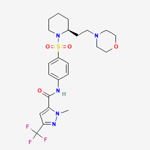 Структурная формула ERDRP-0519, CAS 1374006-96-8, формула C23H30F3N5O4S