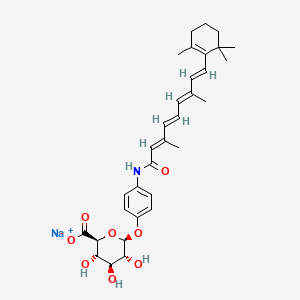 Структурная формула Fenretinide Glucuronide Monosodium Salt, CAS 76177-99-6, формула C₃₂H₄₀NNaO₈
