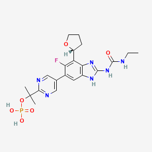 Структурная формула Fobrepodacin, CAS 1384984-31-9, формула C21H26FN6O6P