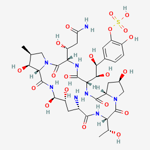 Структурная формула FR179642, CAS 168110-44-9, формула C35H52N8O20S