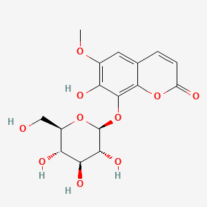 Структурная формула fraxin, CAS 524-30-1, формула C16H18O10