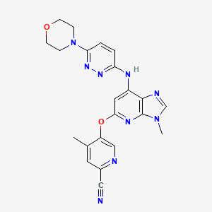 Структурная формула GLPG3667, CAS 2308520-97-8, формула C22H21N9O2