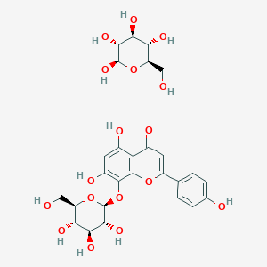 Структурная формула glucosylvitexin, CAS 76135-82-5, формула C27H30O15