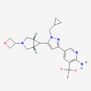 Структурная формула GNE-8505, CAS 1620573-48-9, формула C21H24F3N5O