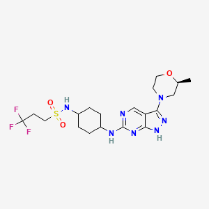 Структурная формула GSK3186899, CAS 1972617-87-0, формула C19H28F3N7O3S