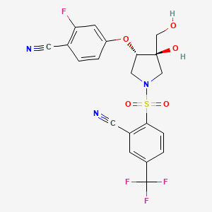 Структурная формула GSK3395879, CAS 2215852-91-6, формула C20H15F4N3O5S