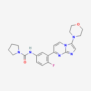 Структурная формула GSK3494245, CAS 2080410-41-7, формула C21H23FN6O2