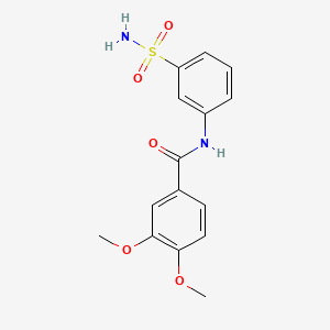 Структурная формула hCAII-IN-8, CAS 952306-80-8, формула C15H16N2O5S