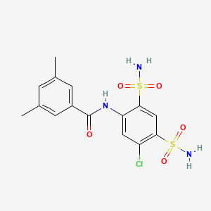 Структурная формула hCAII-IN-9, CAS 2878477-18-8, формула C15H16ClN3O5S2