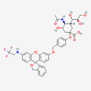 Структурная формула Hmref-s-neu5ac, CAS 2487380-64-1, формула C41H41F3N2O11