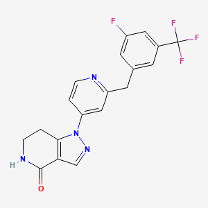 Структурная формула HTL0041178, CAS 2642079-89-6, формула C19H14F4N4O