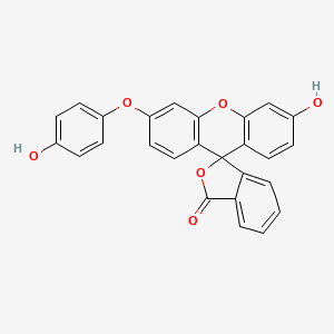 Структурная формула Hydroxyphenyl Fluorescein, CAS 359010-69-8, формула C26H16O6