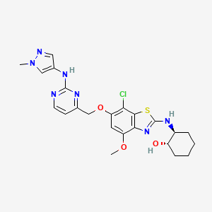 Структурная формула IACS-9439, CAS 2231259-57-5, формула C23H26ClN7O3S