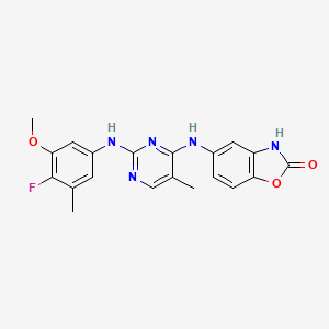 Структурная формула Ifidancitinib, CAS 1236667-40-5, формула C20H18FN5O3