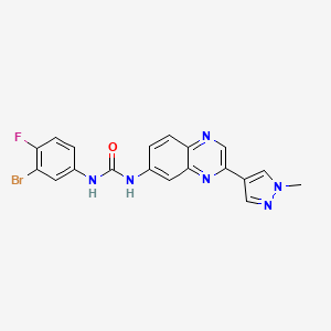 Структурная формула IKAM-1, CAS 2345648-37-3, формула C19H14BrFN6O