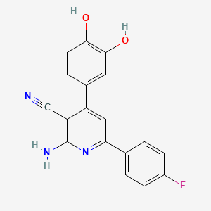 Структурная формула IL-4-inhibitor-1, CAS 1332184-63-0, формула C18H12FN3O2