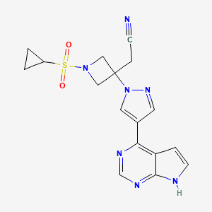 Структурная формула Ilunocitinib, CAS 1187594-14-4, формула C17H17N7O2S