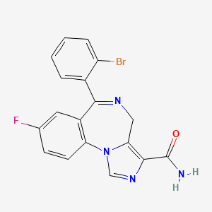 Структурная формула Imidazenil, CAS 151271-08-8, формула C18H12N4OFBr