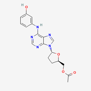 Структурная формула IMM-H007, CAS 1221412-23-2, формула C18H19N5O4